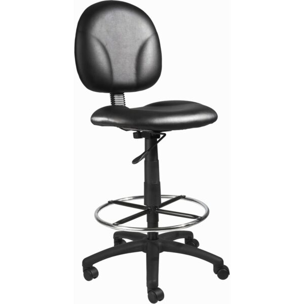 Boss Stand Up Drafting Stool with Foot Rest Black