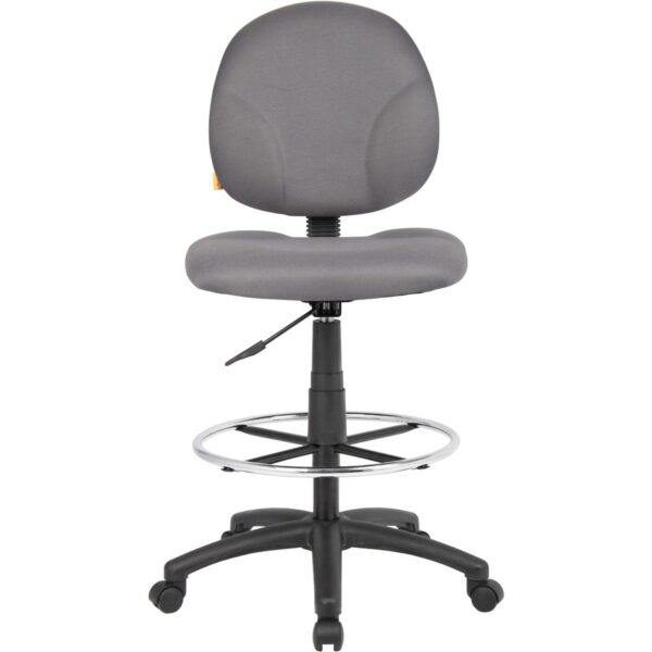 Boss Stand Up Fabric Drafting Stool with Foot Rest, Black - Image 5