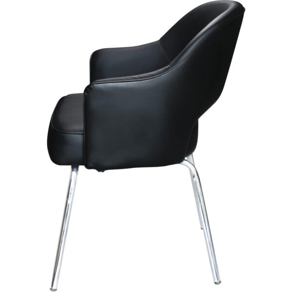 Boss Black Vinyl Guest Chair - Image 2