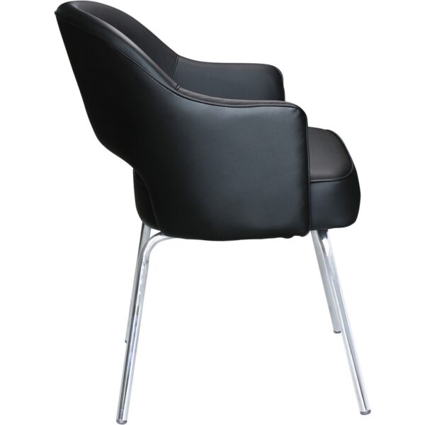 Boss Black Vinyl Guest Chair - Image 3