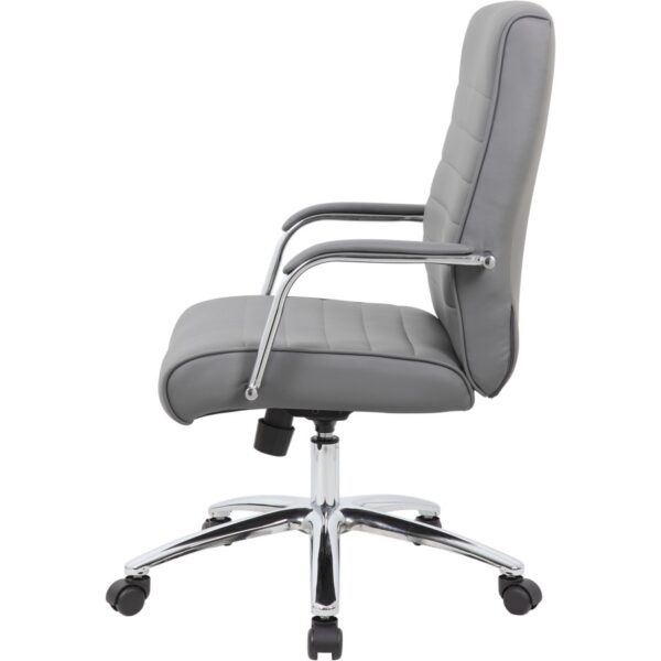 Boss Modern Executive Conference Chair-Ribbed Grey - Image 2