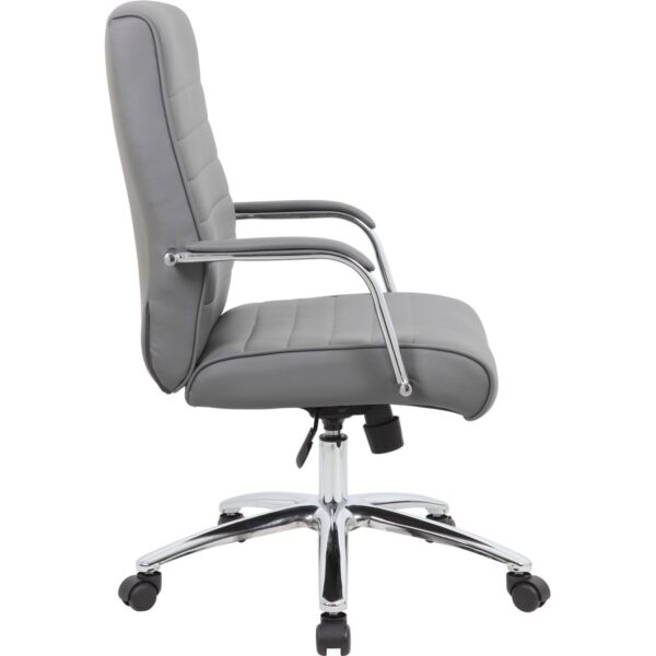 Boss Modern Executive Conference Chair-Ribbed Grey - Image 3