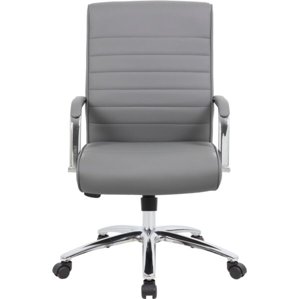 Boss Modern Executive Conference Chair-Ribbed Grey - Image 5