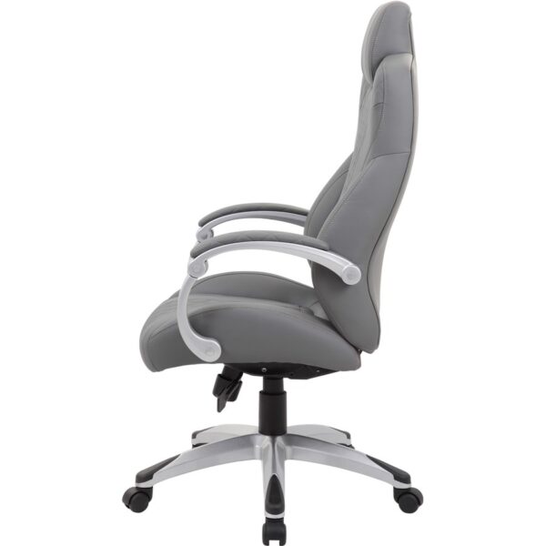 Boss Hinged Arm Executive Chair With Synchro-Tilt, Grey - Image 2