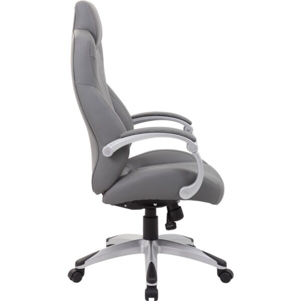 Boss Hinged Arm Executive Chair With Synchro-Tilt, Grey - Image 3