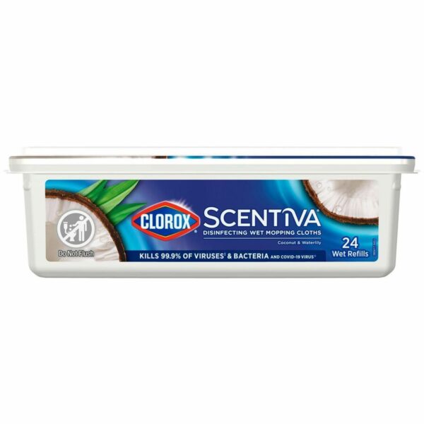 Clorox Scentiva Disinfecting Wet Mopping Cloth Refills - Coconut & Water Lily - Image 6