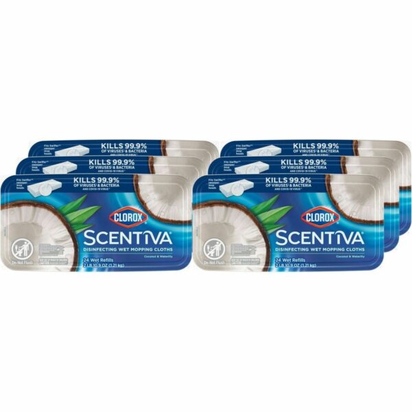 Clorox Scentiva Disinfecting Wet Mopping Cloth Refills - Coconut & Water Lily