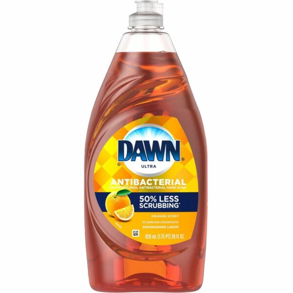 A bottle of dawn dish soap with orange and lemon.