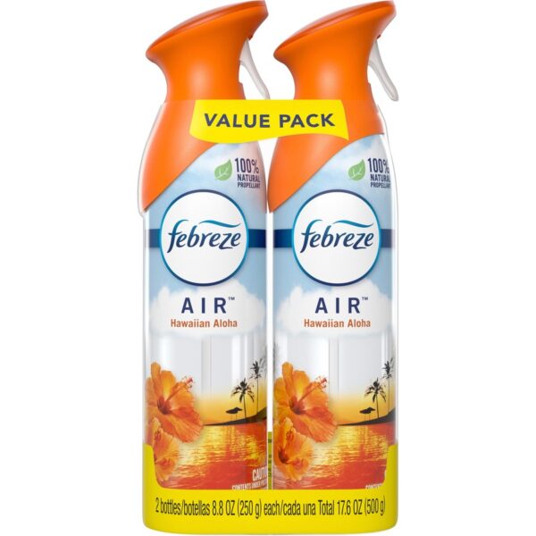 Two bottles of air freshener are shown.