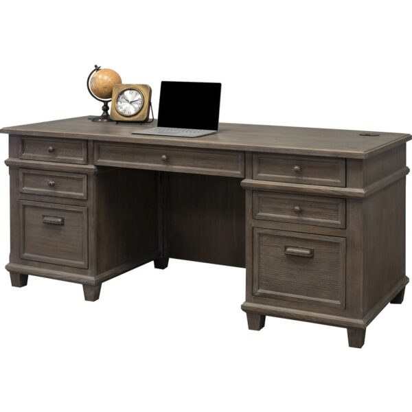 Martin Carson Double Pedestal Desk - 7-Drawer - Image 2