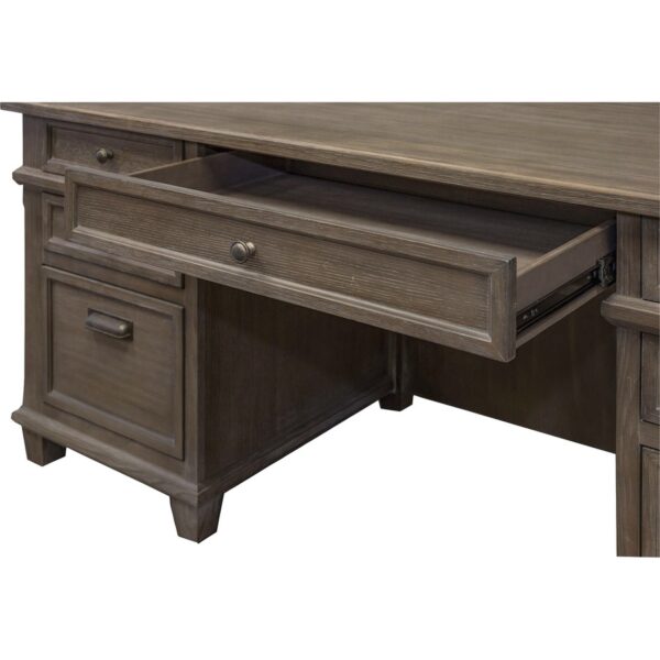 Martin Carson Double Pedestal Desk - 7-Drawer - Image 3