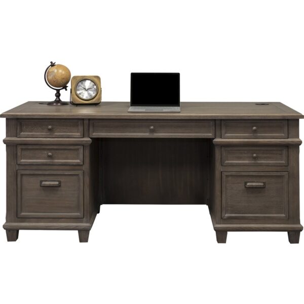 Martin Carson Double Pedestal Desk - 7-Drawer - Image 5