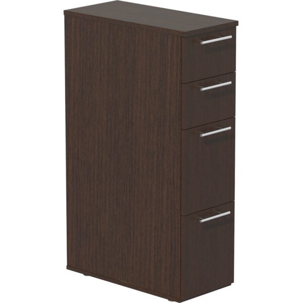 Safco Medina Skinny Pedestal, Tall - 3-Drawer