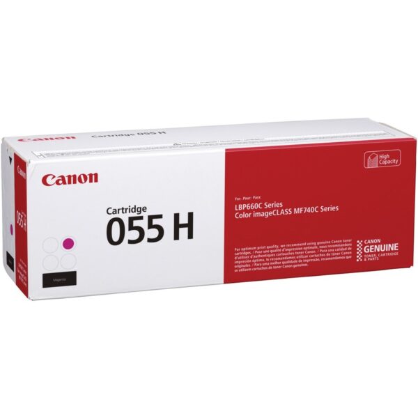 Canon 055H Original High Yield Laser Toner Cartridge - Magenta - 1 Each