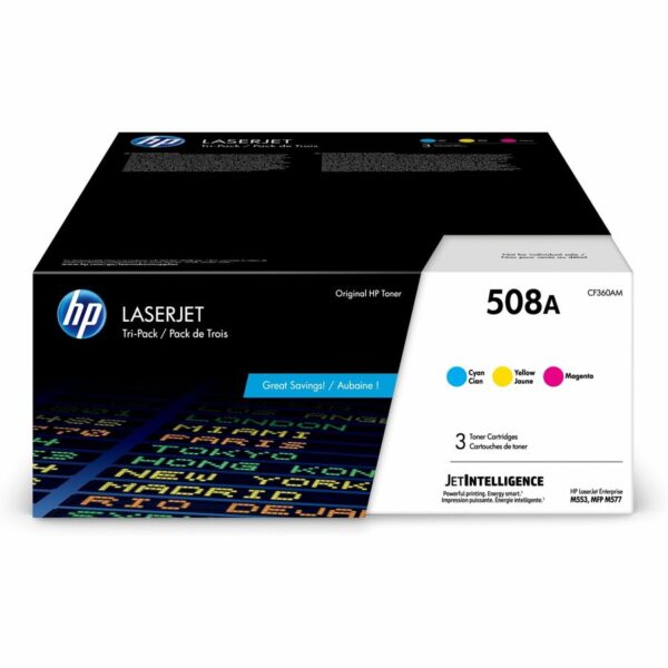 HP 508A Original Laser Toner Cartridge - Cyan, Magenta, Yellow - 3 / Each