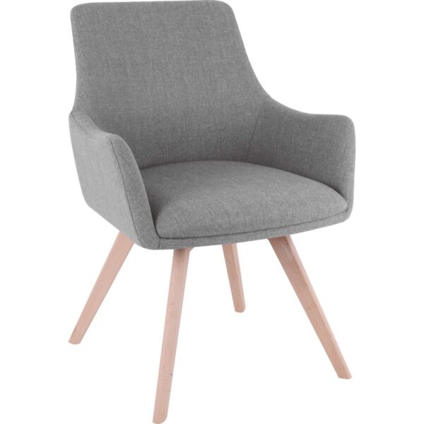 Lorell Mid-century Modern Flannel Guest Chair