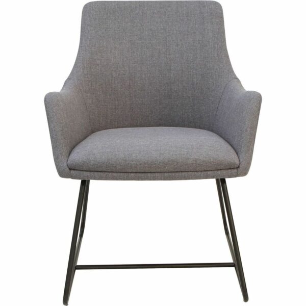 Lorell Mid-century Modern Flannel Guest Chair - Image 3