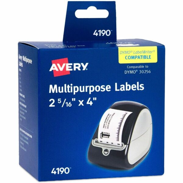 Avery® Thermal Roll Labels 2-5/16"x4" , 300 White Shipping Labels (4190)