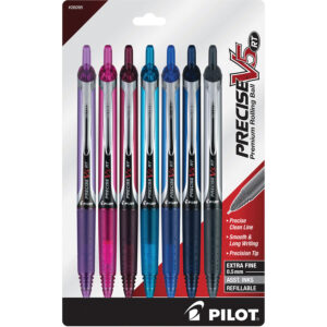 A package of 8 different colored pens.