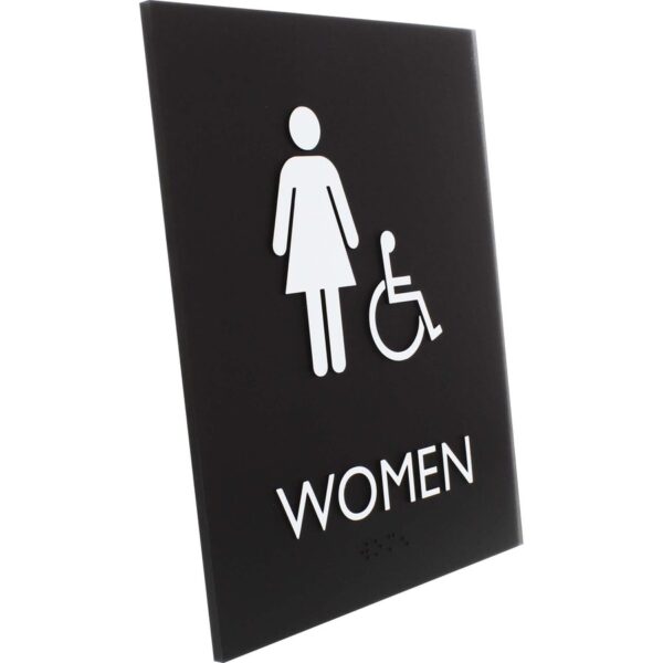 Lorell Women's Handicap Restroom Sign - Image 3