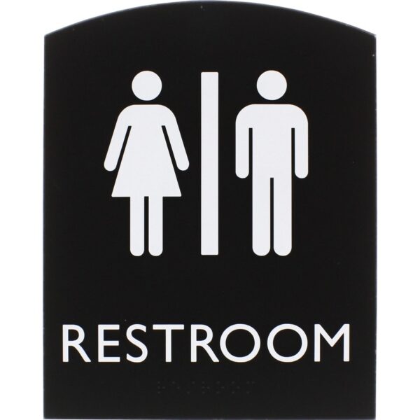 Lorell Arched Unisex Restroom Sign