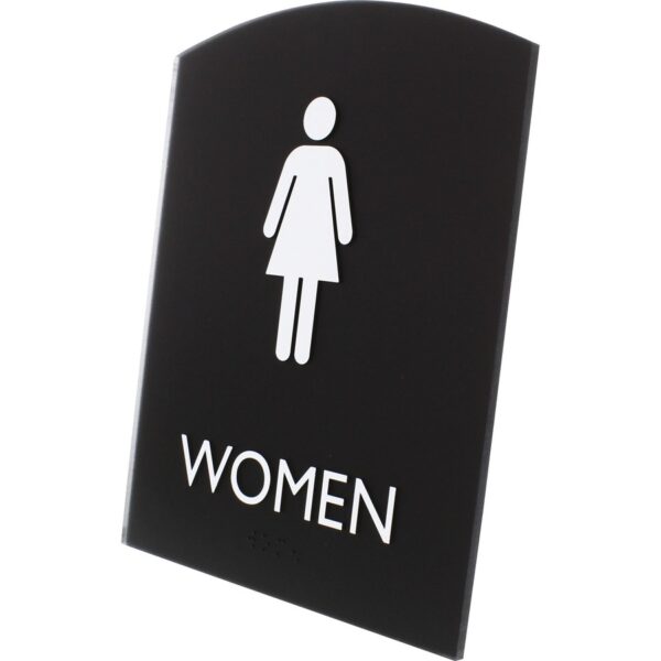 Lorell Arched Women's Restroom Sign - Image 2