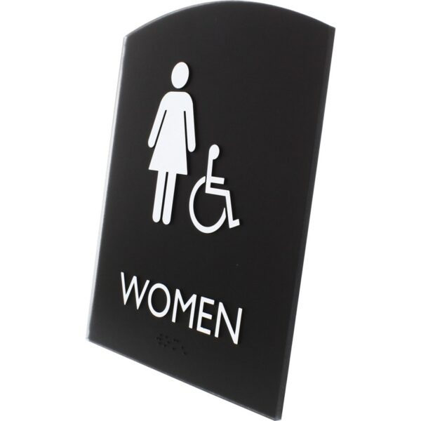 Lorell Arched Women's Handicap Restroom Sign - Image 2