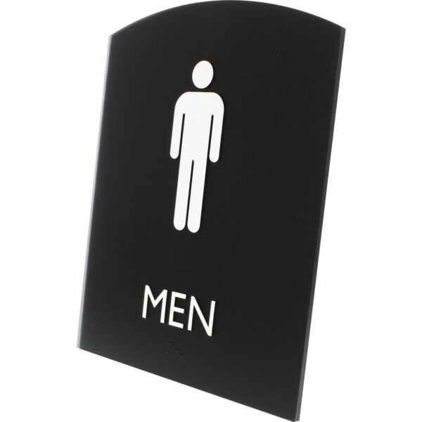 Lorell Arched Men's Restroom Sign - Image 2