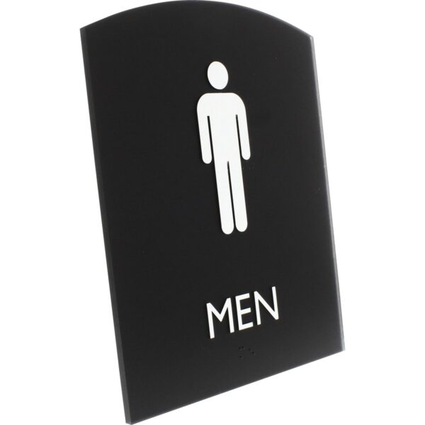 Lorell Arched Men's Restroom Sign - Image 3