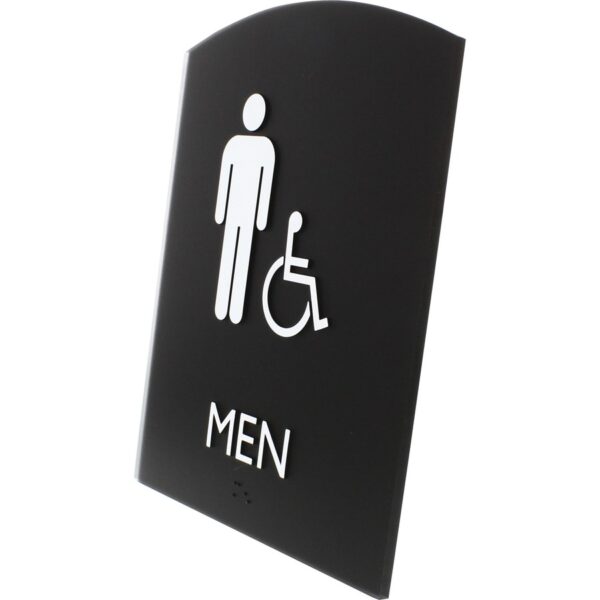 Lorell Arched Men's Handicap Restroom Sign - Image 2