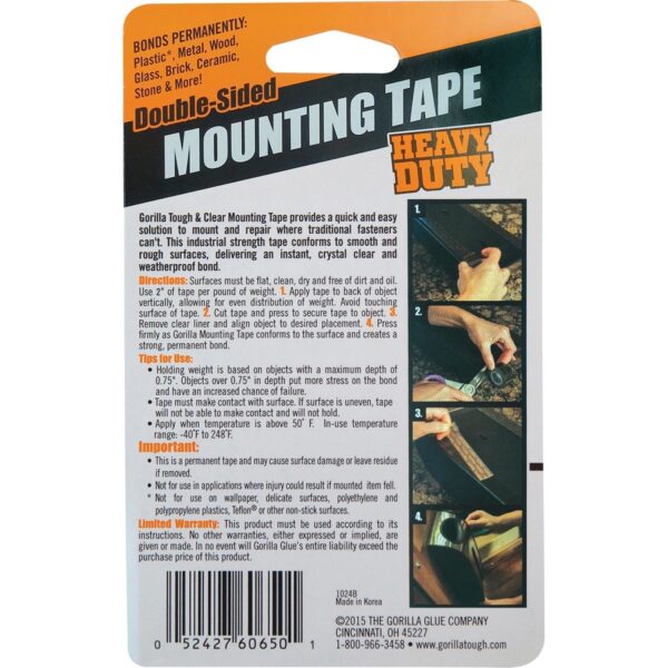 Gorilla Heavy Duty Mounting Tape - Image 2