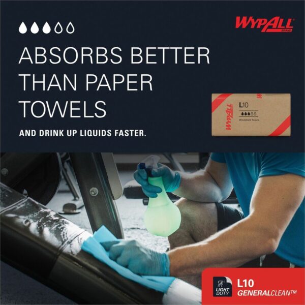 Wypall GeneralClean L10 Light Cleaning Windshield Towels - Image 3