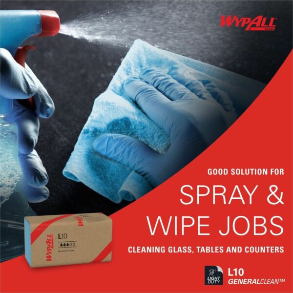 Wypall GeneralClean L10 Light Cleaning Windshield Towels - Image 4