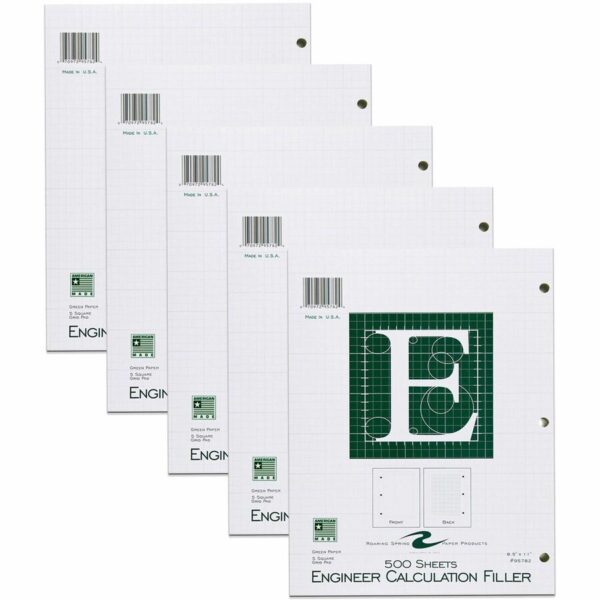 Roaring Spring 5x5 Graph Ruled Engineering Loose Leaf Filler Paper