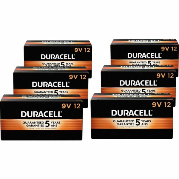 Duracell 9-Volt Coppertop Alkaline Batteries, 12-Packs