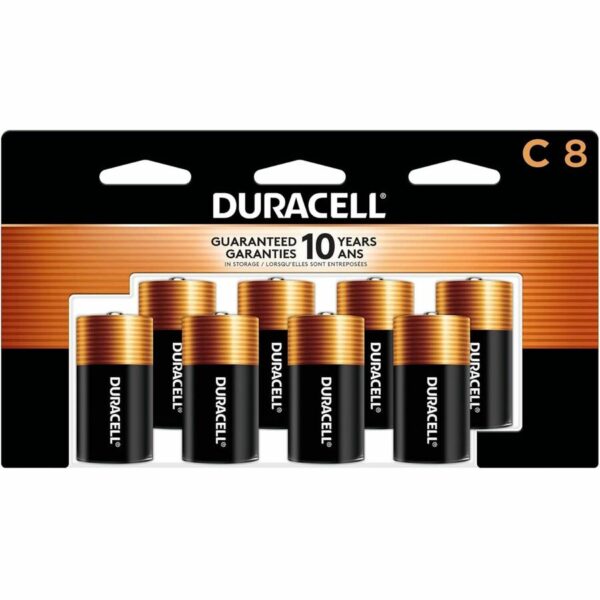 Duracell Coppertop Alkaline C Battery 8-Packs