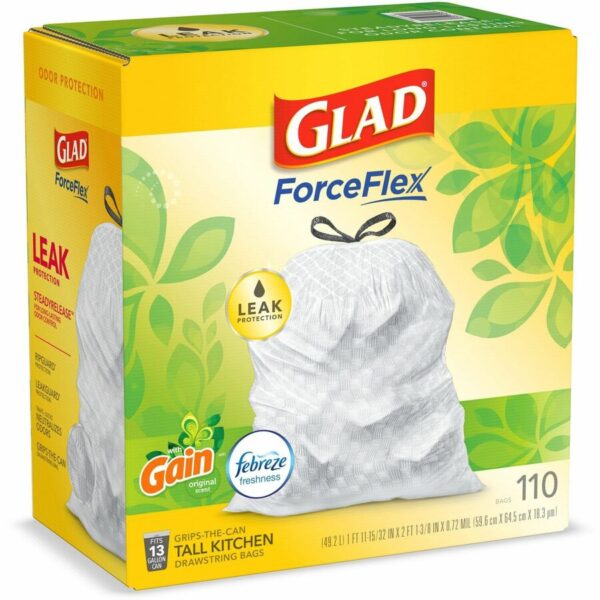 Glad ForceFlex Tall Kitchen Drawstring Trash Bags - Image 4