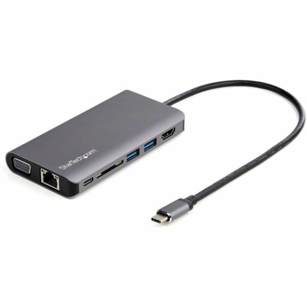 StarTech.com USB-C Multiport Adapter with HDMI or VGA and Longer Attached Cable