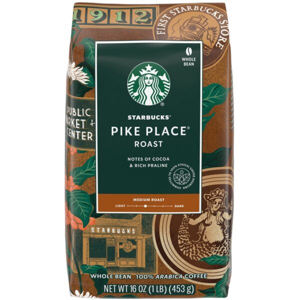 Starbucks Whole Bean Pike Place Roast Coffee