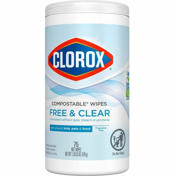 Clorox Free & Clear Compostable All Purpose Cleaning Wipes - Image 6