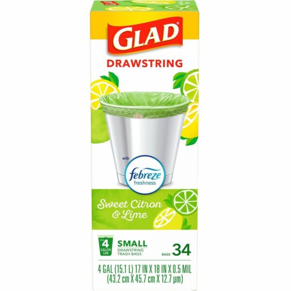 Glad Small Kitchen Drawstring Trash Bags