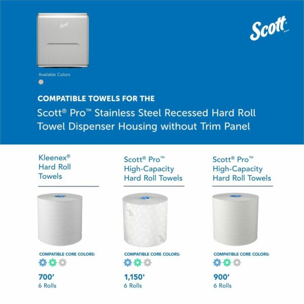 Scott Pro Recessed Hard Roll Towel Dispenser Housing - No Trim Panel - Image 5