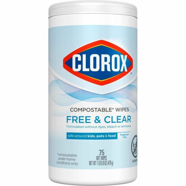 Clorox Free & Clear Compostable All Purpose Cleaning Wipes - Image 4