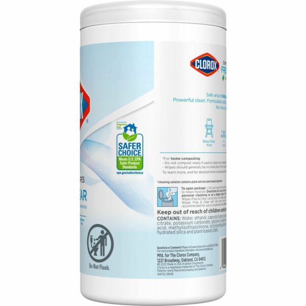 Clorox Free & Clear Compostable All Purpose Cleaning Wipes - Image 6