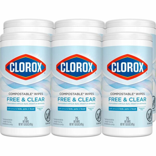 Clorox Free & Clear Compostable All Purpose Cleaning Wipes