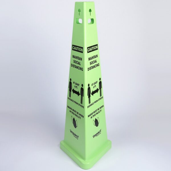 Impact TriVu Social Distancing 3 Sided Safety Cone - Image 2