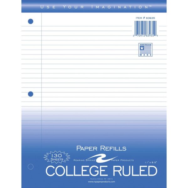 Roaring Spring College Ruled Filler Paper - Image 2