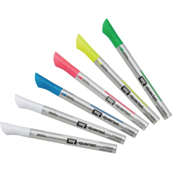 Quartet Glass Board Fine Tip Neon Markers