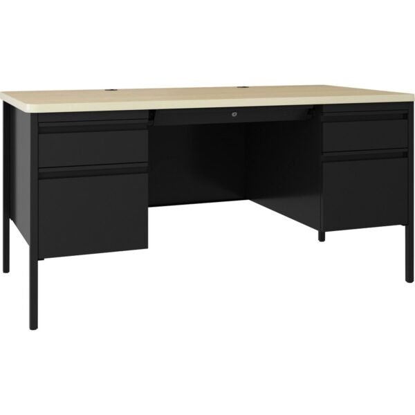 Lorell Fortress Series Double-Pedestal Teachers Desk