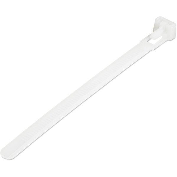 StarTech.com 100 Pack 5" Reusable Cable Ties - White Small Releasable Nylon/Plastic Zip Tie